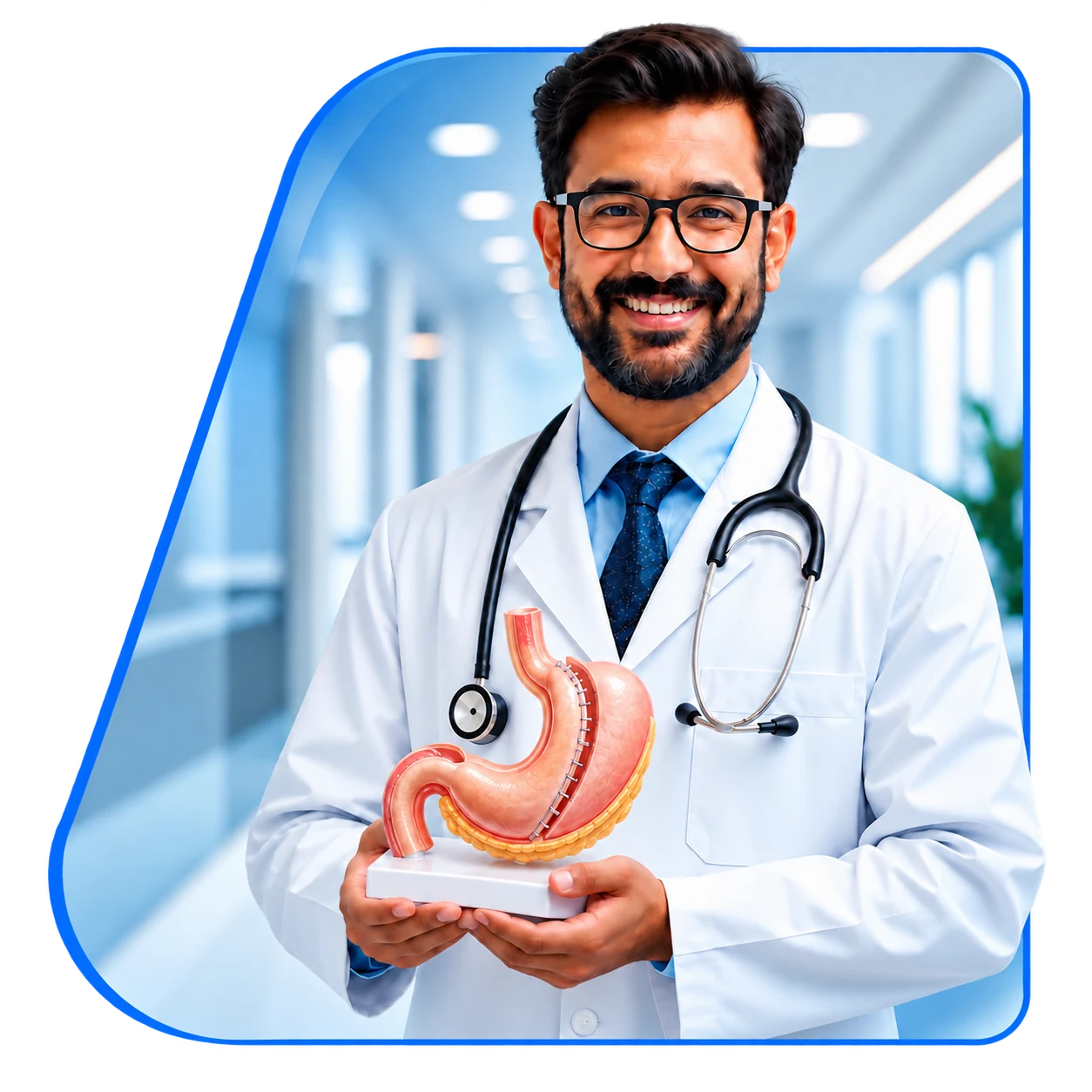 Bariatric surgeon at Vasavi Hospitals consulting a weight loss surgery patient