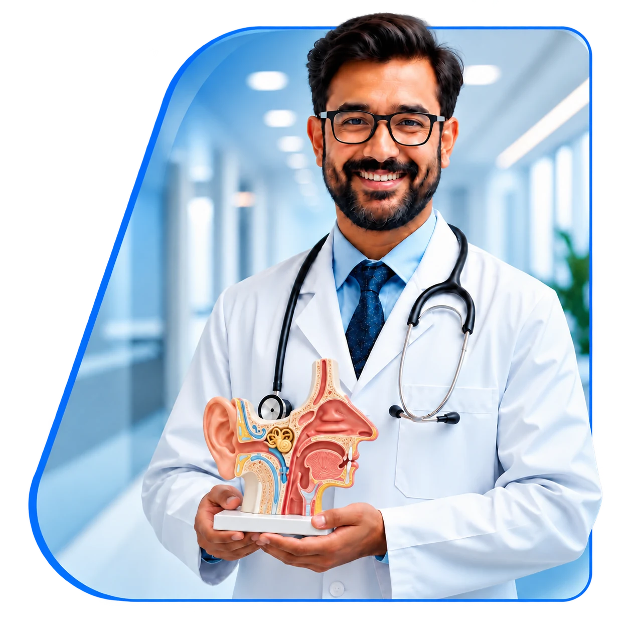 ENT specialist at Vasavi Hospitals examining a patient