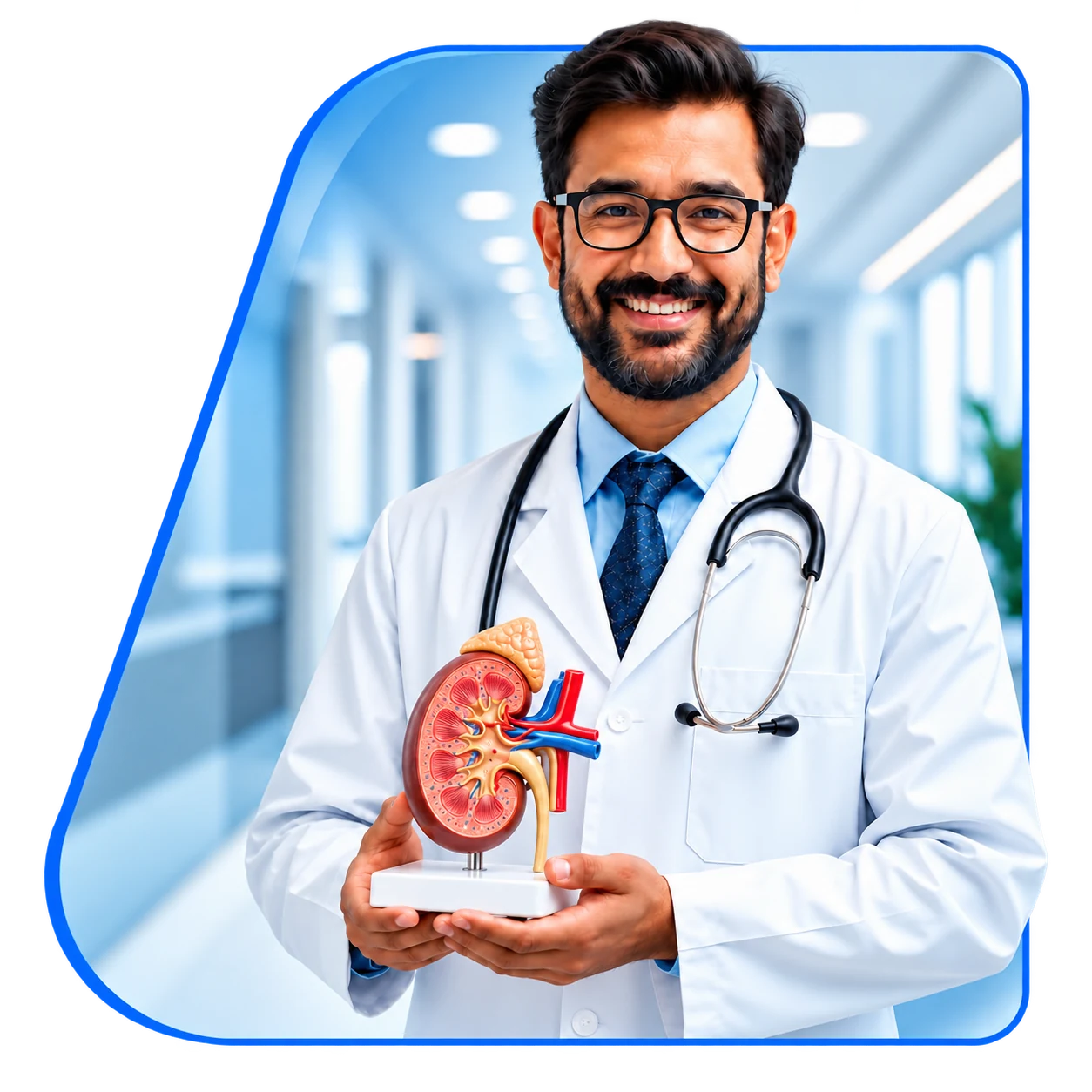 Nephrologist at Vasavi Hospitals consulting a kidney care patient