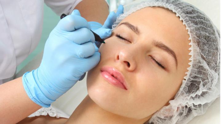 Plastic surgery face marking at Vasavi Hospitals Bangalore