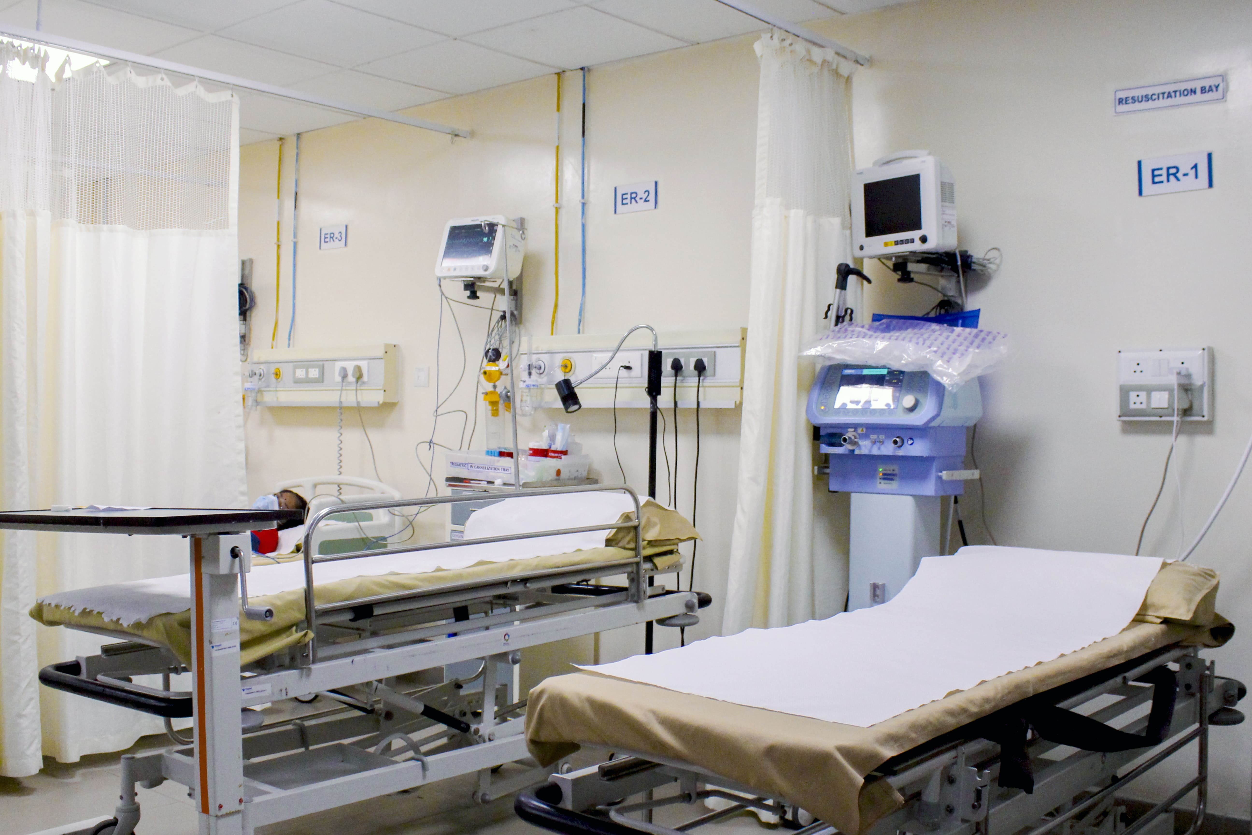 Fully equipped ambulance at Vasavi Hospitals Bangalore designed for emergency medical support and patient transport.