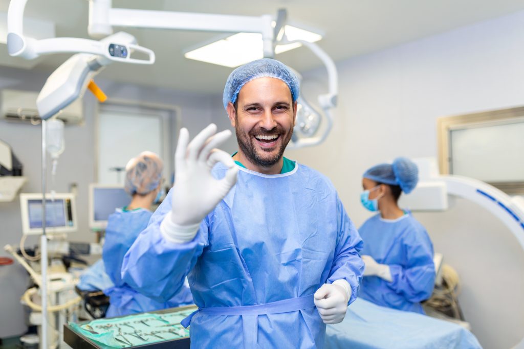 Experienced surgeon after successful minimally invasive surgery highlighting advanced laparoscopic and robotic care at Vasavi Hospitals Bangalore
